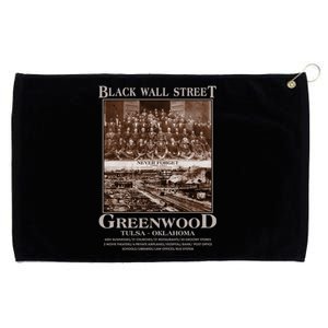 Black Wall Street Never Forget Greenwood Tulsa Oklahoma Grommeted Golf Towel