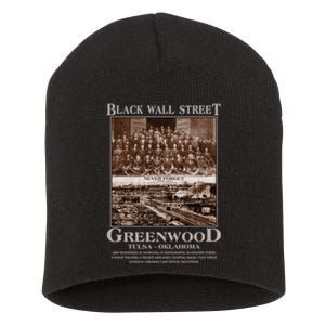 Black Wall Street Never Forget Greenwood Tulsa Oklahoma Short Acrylic Beanie