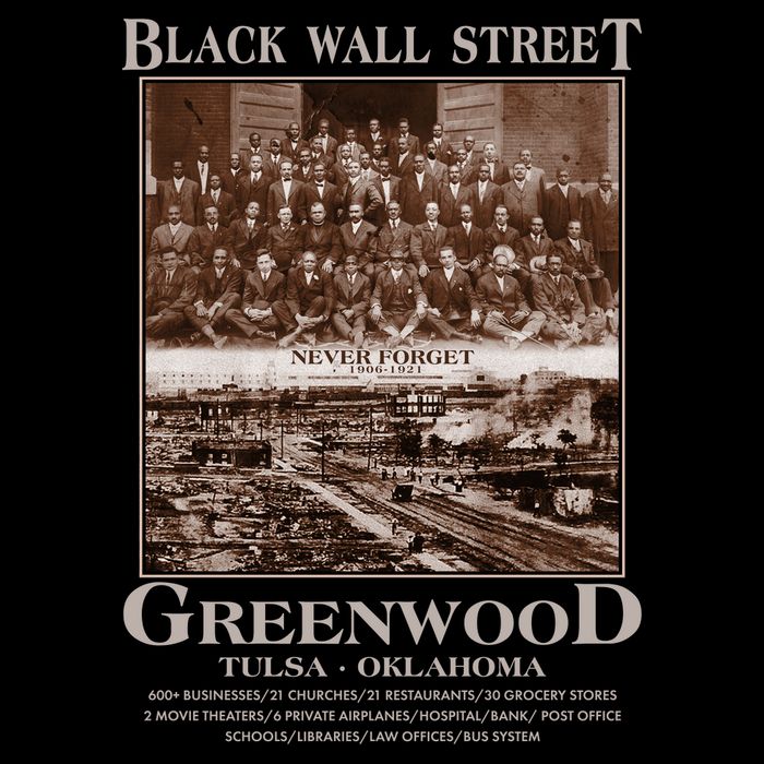 Black Wall Street Never Forget Greenwood Tulsa Oklahoma Zip Tote Bag