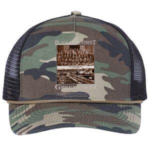 Black Wall Street Never Forget Greenwood Tulsa Oklahoma Retro Rope Trucker Hat Cap