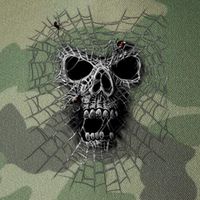Black Widow Spider Web Skull Legacy Tie Dye Trucker Hat