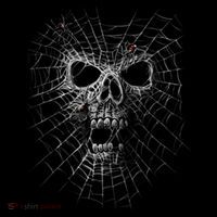 Black Widow Spider Web Skull Hoodie
