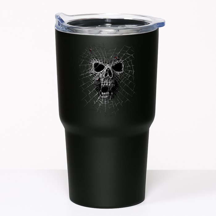 Black Widow Spider Web Skull Tumbler