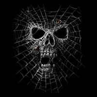 Black Widow Spider Web Skull Baby Bodysuit
