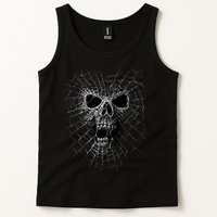 Black Widow Spider Web Skull Tank Top