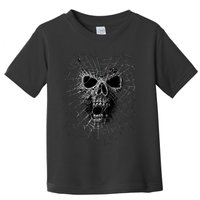 Black Widow Spider Web Skull Toddler T-Shirt