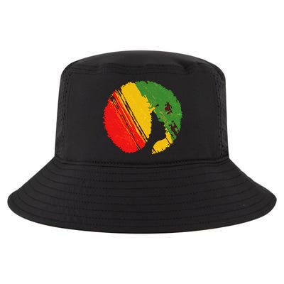 Black Woman with African Colors Afro Hairstyle Cool Comfort Performance Bucket Hat