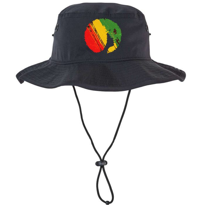 Black Woman with African Colors Afro Hairstyle Legacy Cool Fit Booney Bucket Hat