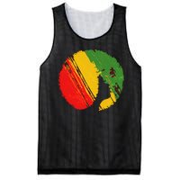 Black Woman with African Colors Afro Hairstyle Mesh Reversible Basketball Jersey Tank