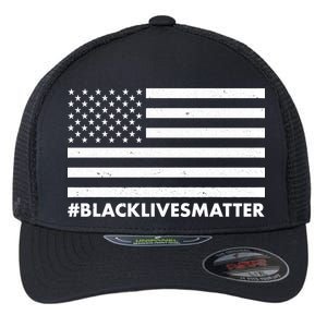 #BlackLivesMatter USA Flag Flexfit Unipanel Trucker Cap