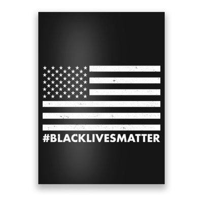 #BlackLivesMatter USA Flag Poster
