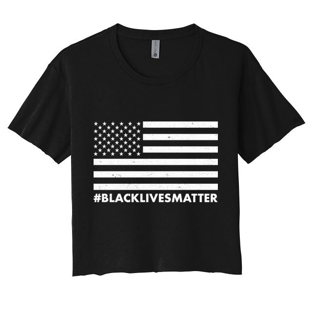 #BlackLivesMatter USA Flag Crop Top