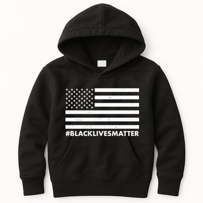 #BlackLivesMatter USA Flag Kids Hoodie