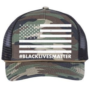 #BlackLivesMatter USA Flag Retro Rope Trucker Hat Cap