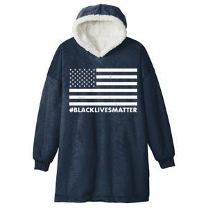 #BlackLivesMatter USA Flag Hooded Wearable Blanket