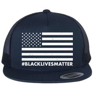 #BlackLivesMatter USA Flag Flat Bill Trucker Hat