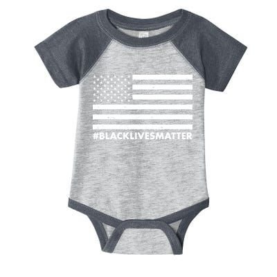 #BlackLivesMatter USA Flag Infant Baby Jersey Bodysuit