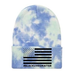 #BlackLivesMatter USA Flag Tie Dye 12in Knit Beanie