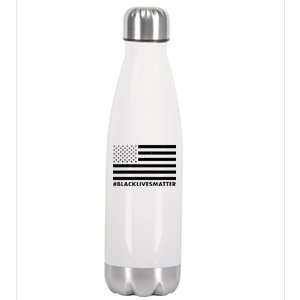 #BlackLivesMatter USA Flag Stainless Steel Insulated Water Bottle