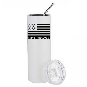 #BlackLivesMatter USA Flag Stainless Steel Tumbler