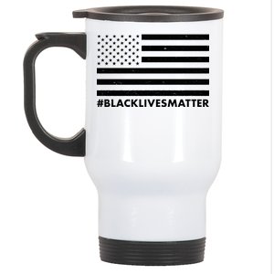 #BlackLivesMatter USA Flag Stainless Steel Travel Mug