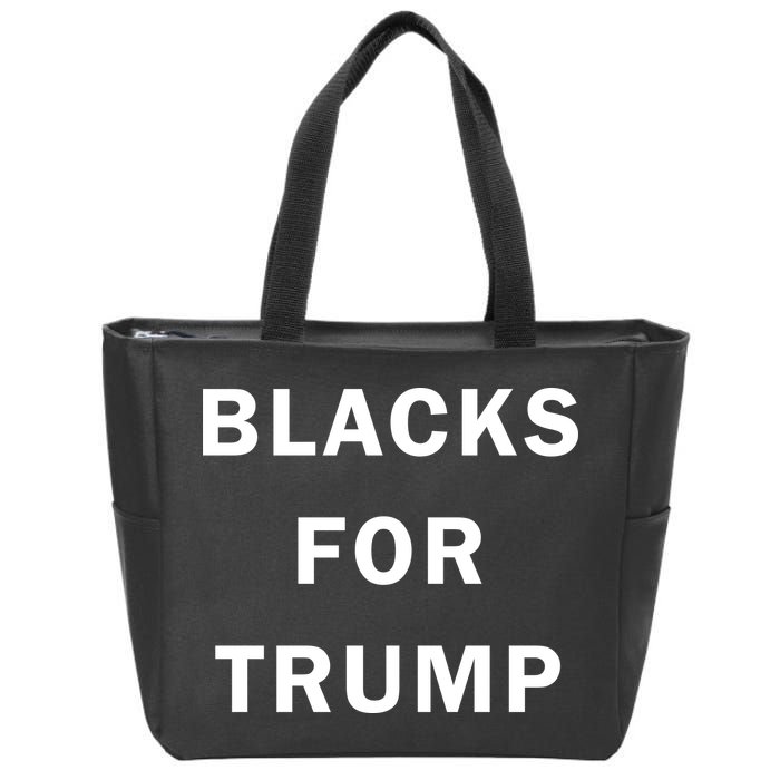 Blacks For Trump Zip Tote Bag