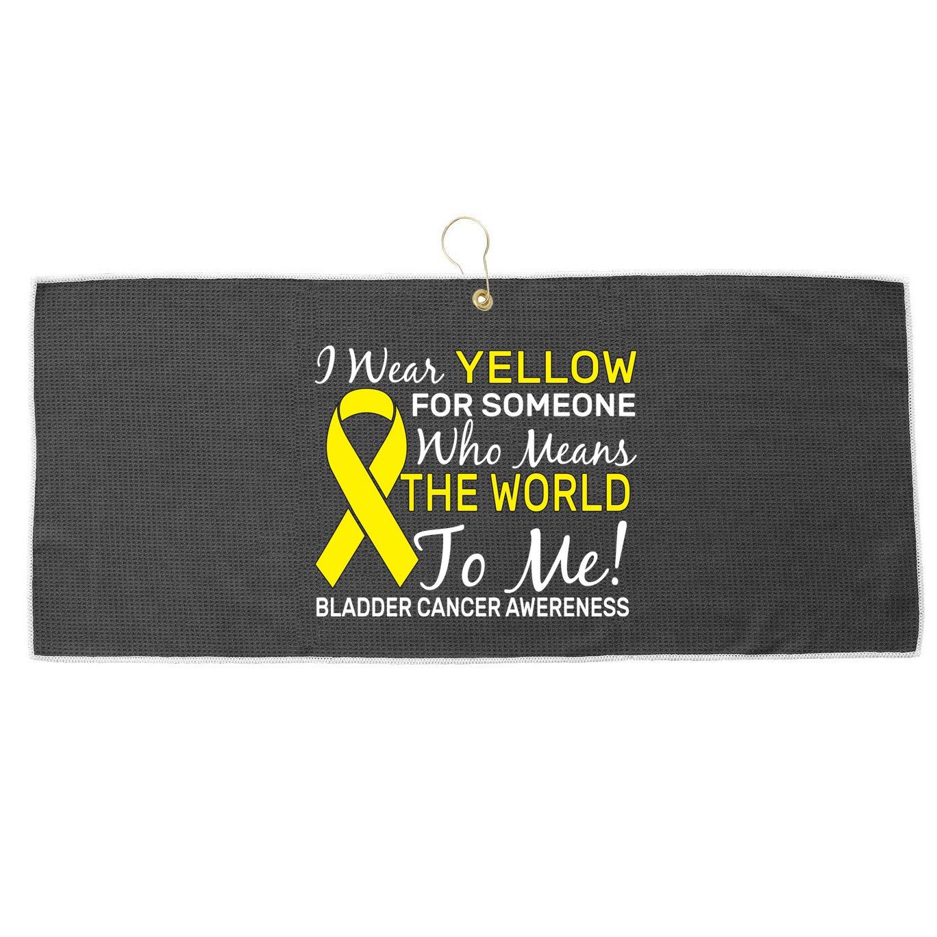 Bladder Cancer Awareness Large Microfiber Waffle Golf Towel