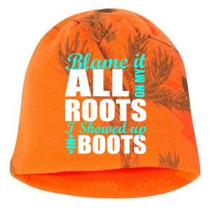 Blame It All On My Roots I Showed Up In Boots Kati - Camo Knit Beanie