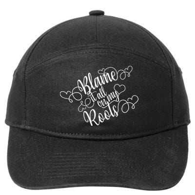 Blame It On My Roots 7-Panel Snapback Hat