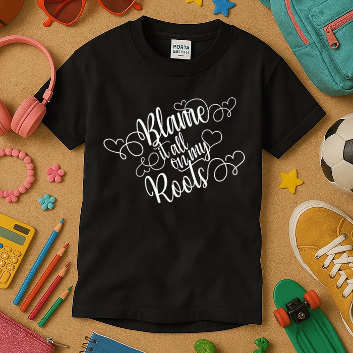 Blame It On My Roots Kids T-Shirt