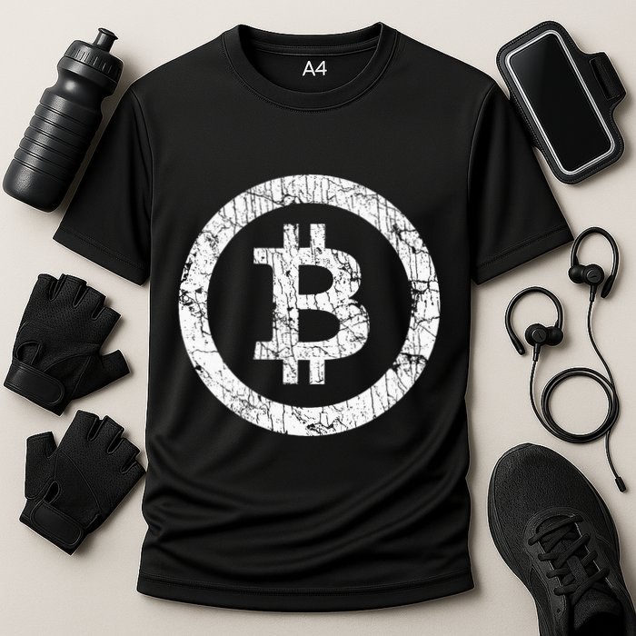 Bitcoin Logo Btc Crypto Currency Traders Blockchain Miners Performance Shirt
