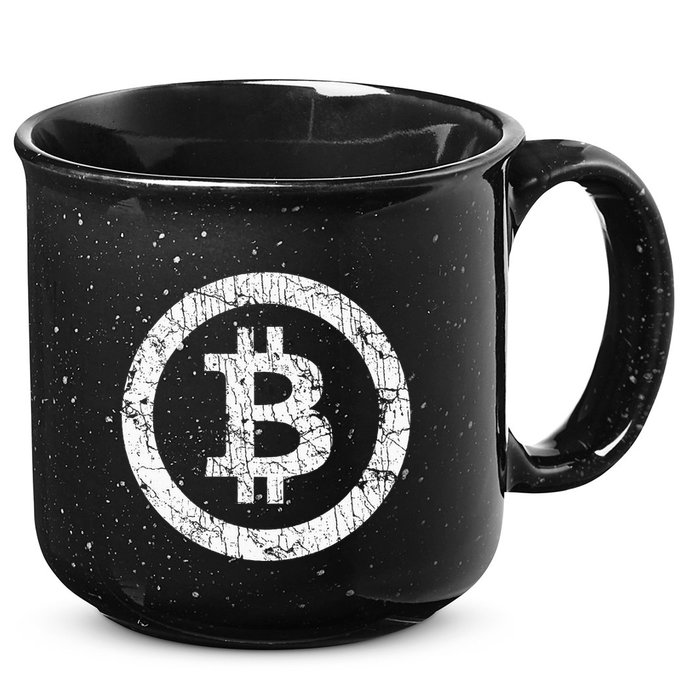 Bitcoin Logo Btc Crypto Currency Traders Blockchain Miners 15oz Campfire Ceramic Mug