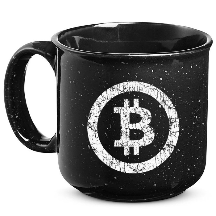 Bitcoin Logo Btc Crypto Currency Traders Blockchain Miners 15oz Campfire Ceramic Mug