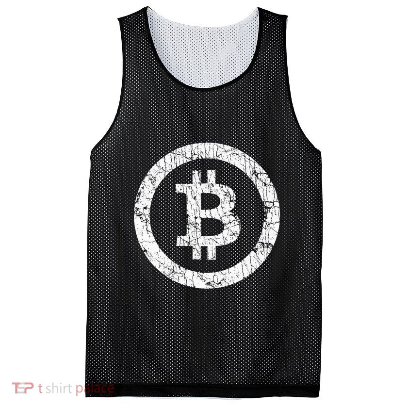 Bitcoin Logo Btc Crypto Currency Traders Blockchain Miners Mesh Reversible Basketball Jersey Tank