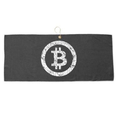 Bitcoin Logo Btc Crypto Currency Traders Blockchain Miners Large Microfiber Waffle Golf Towel