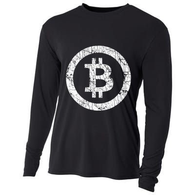 Bitcoin Logo Btc Crypto Currency Traders Blockchain Miners Cooling Performance Long Sleeve Crew