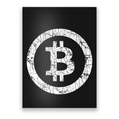 Bitcoin Logo Btc Crypto Currency Traders Blockchain Miners Poster