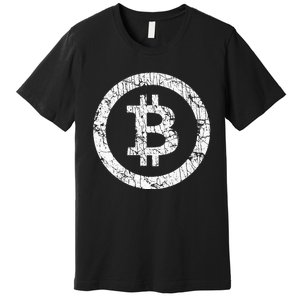 Bitcoin Logo Btc Crypto Currency Traders Blockchain Miners Premium T-Shirt