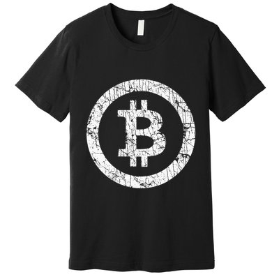 Bitcoin Logo Btc Crypto Currency Traders Blockchain Miners Premium T-Shirt
