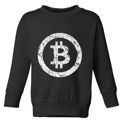 Bitcoin Logo Btc Crypto Currency Traders Blockchain Miners Toddler Sweatshirt