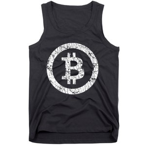 Bitcoin Logo Btc Crypto Currency Traders Blockchain Miners Tank Top