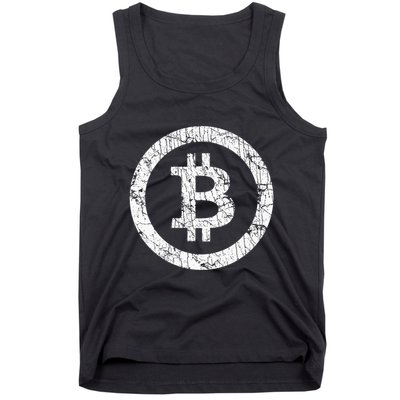 Bitcoin Logo Btc Crypto Currency Traders Blockchain Miners Tank Top