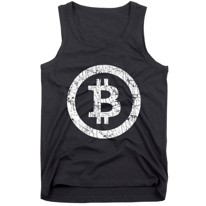 Bitcoin Logo Btc Crypto Currency Traders Blockchain Miners Tank Top