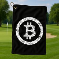 Bitcoin Logo Btc Crypto Currency Traders Blockchain Miners Golf Towel