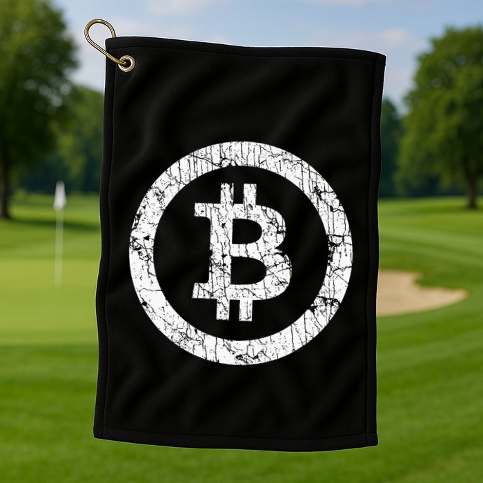 Bitcoin Logo Btc Crypto Currency Traders Blockchain Miners Golf Towel