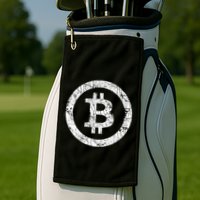 Bitcoin Logo Btc Crypto Currency Traders Blockchain Miners Golf Towel