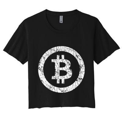 Bitcoin Logo Btc Crypto Currency Traders Blockchain Miners Crop Top