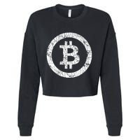Bitcoin Logo Btc Crypto Currency Traders Blockchain Miners Cropped Pullover Crew
