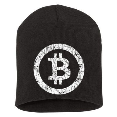 Bitcoin Logo Btc Crypto Currency Traders Blockchain Miners Short Acrylic Beanie