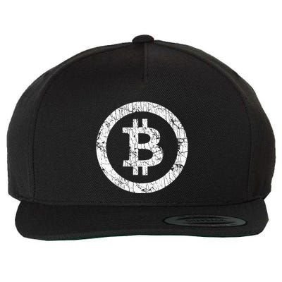Bitcoin Logo Btc Crypto Currency Traders Blockchain Miners Wool Snapback Cap
